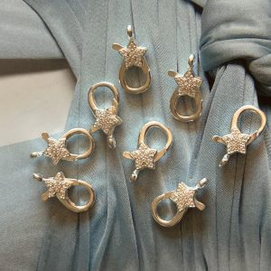 Broche Estrella Silver - Colección Brasil - 20 mm - 1 unidad