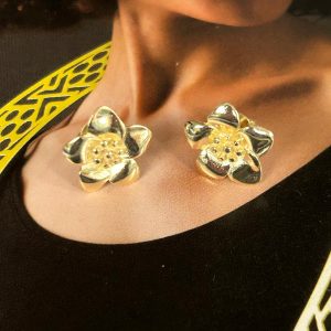 Aro Hawaii Gold - Colección Brasil - 15 mm - 1 par