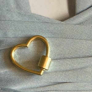 Broche Corazón Gold - Colección Brasil - 21 mm - 1 unidad