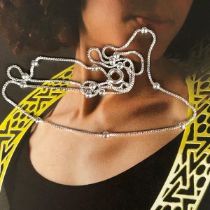 Collar Maca Silver - Colección Brasil  - 45 cm - 1 unidad