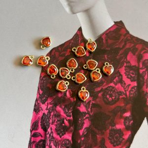 60d1b341-ca0d-444f-9542-3968d7278df2 Pendant Corazón Cristal Rojo Gold - Colección Brasil - 6 mm - 1 unidad