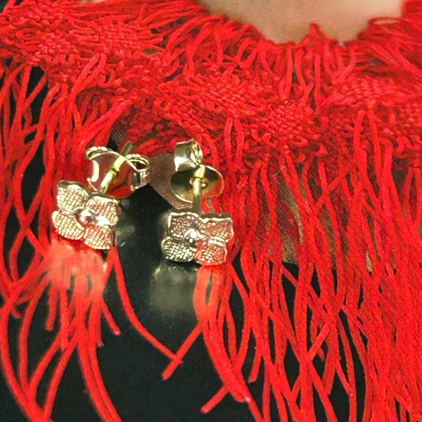 Aro Petit Flor Gold - Colección Brasil - 7 mm - 1 par