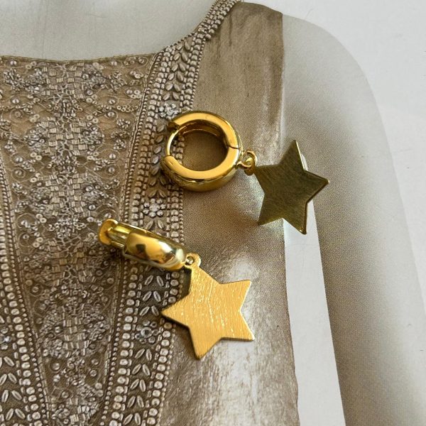 Aro Star - Colección Boutique - 30 mm - 1 par - Oro