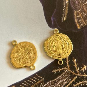 Pendant Conector San Benito Rustic Gold - Colección Brasil - 15 mm - 1 unidad