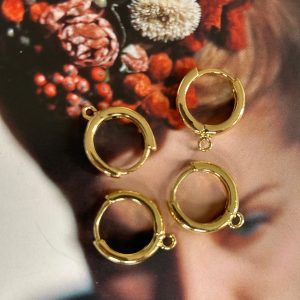 Base de Aro - Colección Gold Addict - 17 mm - 1 par