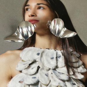 Aro Pétalo Silver - Colección Brasil - 25 mm - 1 par