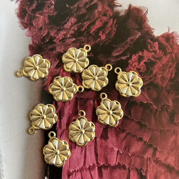 Pendant Flori Gold - Colección Brasil - 15 mm - 1 unidad