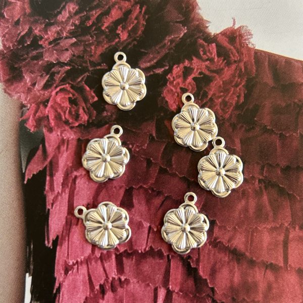 Pendant Flori Silver - Colección Brasil - 15 mm - 1 unidad