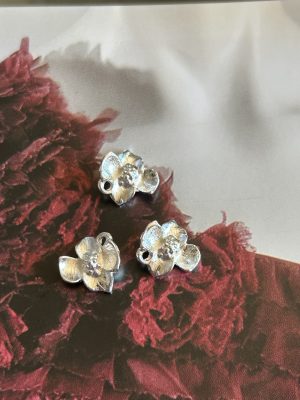 Pendant  Flor Petit Silver - Colección Brasil - 10 mm - 1 unidad