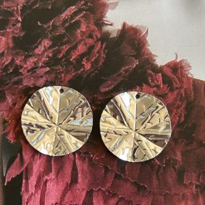 Pendant Textura Flor de Agua Silver - Colección Brasil - 20 mm - 1 unidad