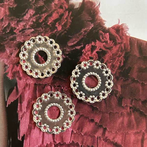 Pendant Flor Circular Silver - Colección Brasil - 18 mm - 1 unidad