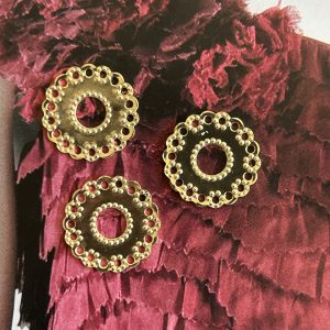 Pendant Flor Circular Gold - Colección Brasil - 18 mm - 1 unidad