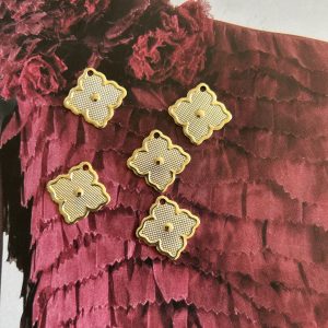 IMG_2683 Pendant Florcita Gold - Colección Brasil - 15 mm - 1 unidad