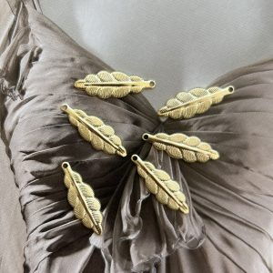 Pendant Hoja Silvestre Gold - Colección Brasil - 20 mm - 1 unidad