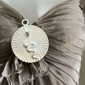 Pendant Medallion Snake Silver Mate - Colección Brasil - 25 mm - 1 unidad