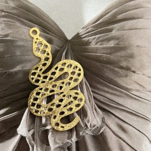 Pendant Serpiente Calada Gold - Colección Brasil - 45 mm - 1 unidad