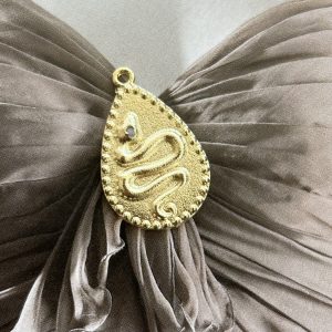 Pendant Medallion Serpiente Gold - Colección Brasil - 22 mm - 1 unidad