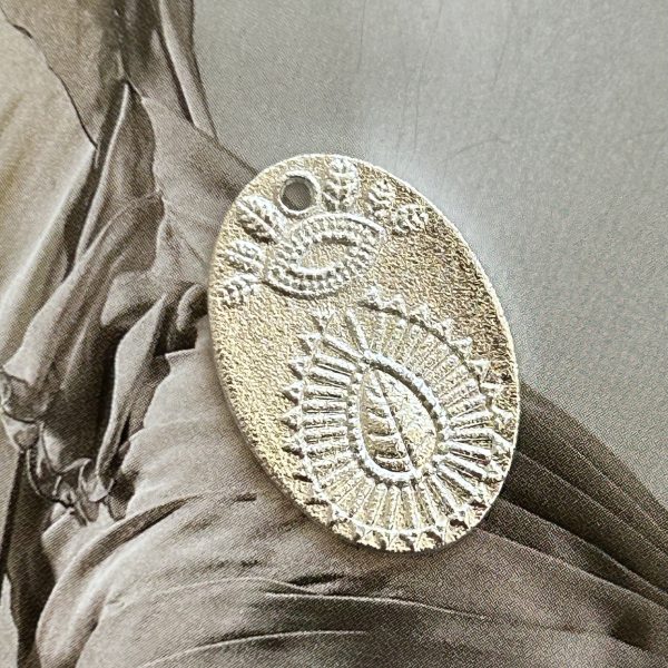 Pendant Etnic Mate Silver - Colección Brasil - 25 mm - 1 unidad