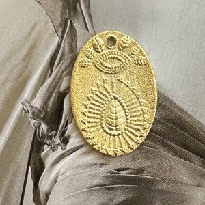 Pendant Etnic Mate Gold - Colección Brasil - 25 mm - 1 unidad