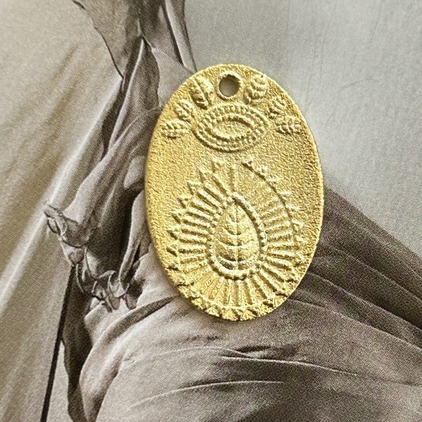 Pendant Etnic Mate Gold - Colección Brasil - 25 mm - 1 unidad