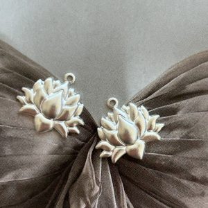 Pendant Flor del Loto Silver - Colección Brasil - 10 mm - 1 unidad