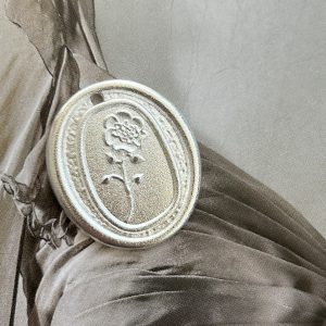 Pendant Medallion Flor Mate Silver - Colección Brasil - 25 mm - 1 unidad