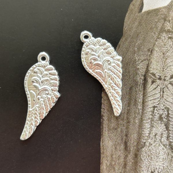 Pendant Alita Grabada Silver Mate - Colección Brasil - 25 mm - 1 unidad