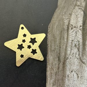 Pendant Estrellas en el Cielo Gold - Colección Brasil - 24 mm - 1 unidad