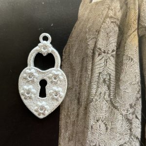 IMG_3068 Pendant Corazón Candado Silver - Colección Brasil - 30 mm - 1 unidad