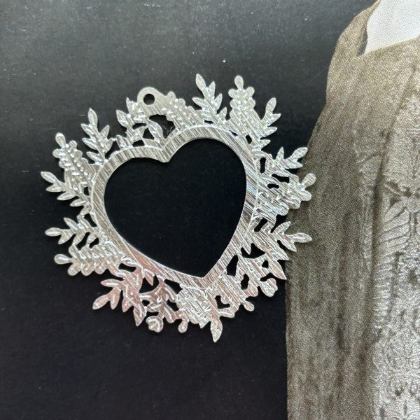 Pendant Corazón Calado Silver - Colección Brasil - 30 mm - 1 unidad