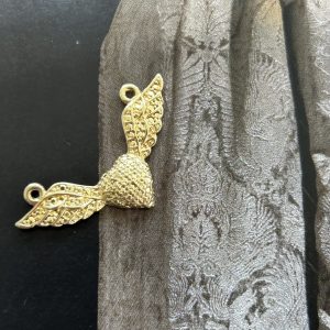 Pendant Corazón Alas Gold - Colección Brasil - 28 mm - 1 unidad