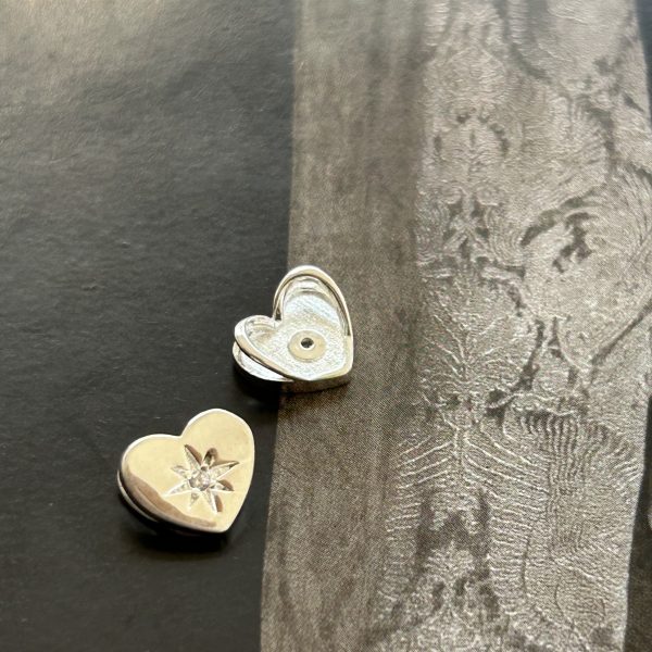 Pendant Corazón Punto Luz Silver - Colección Brasil - 10 mm - 1 unidad