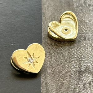 Pendant Corazón Punto Luz Gold - Colección Brasil - 10 mm - 1 unidad