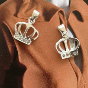 Pendant Corona Danesa Silver - Colección Brasil - 13 mm - 1 unidad