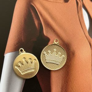 Pendant Corona Gold - Colección Brasil - 15 mm - 1 unidad