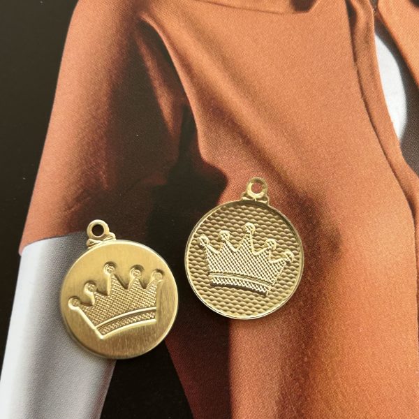 Pendant Corona Gold - Colección Brasil - 15 mm - 1 unidad