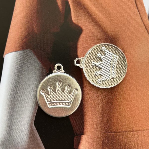 Pendant Corona Silver - Colección Brasil - 15 mm - 1 unidad