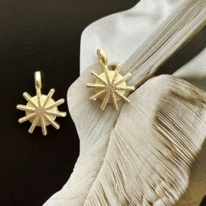 Pendant Sol Gold  - Colección Brasil - 10 mm - 1 unidad