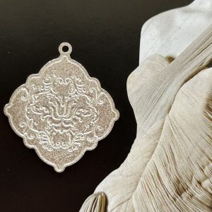 Pendant Grabado Silver - Colección Brasil - 30 mm - 1 unidad