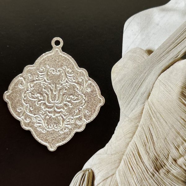 Pendant Grabado Silver - Colección Brasil - 30 mm - 1 unidad