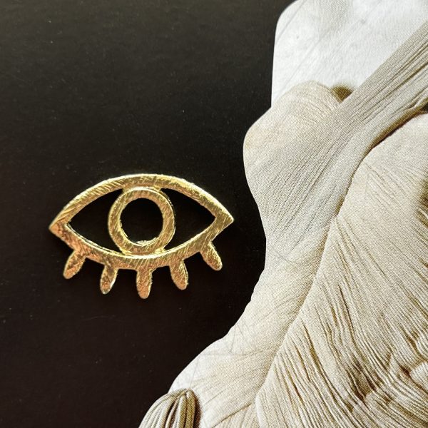 Pendant Ojito Calado Gold - Colección Brasil - 15 mm - 1 unidad