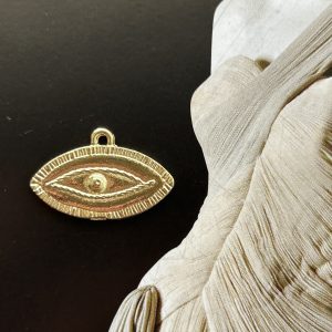 Pendant Ojito Alargado Gold - Colección Brasil - 20 mm - 1 unidad
