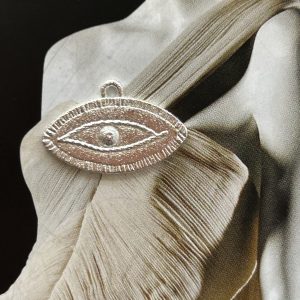 Pendant Ojito Alargado Silver Mate - Colección Brasil - 20 mm - 1 unidad