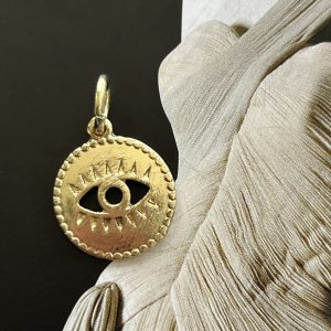 Pendant Ojito Gold  - Colección Brasil - 15 mm - 1 unidad