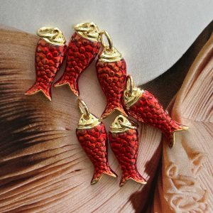 Pendant Pez Petit Rubí - Colección Deep Ocean - 20 mm - 1 unidad - Oro