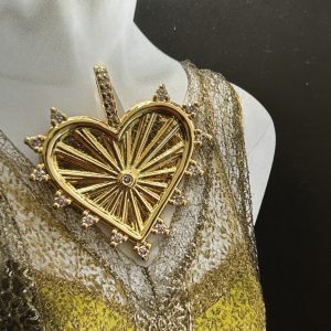 Pendant Corazón Brillo Protector - Colección Gold Addict - 27 mm - 1 unidad - Oro