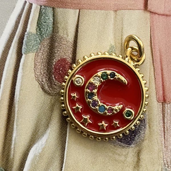 Pendant Luna Roja - Colección Gold Addict - 14 mm - 1 unidad - Oro