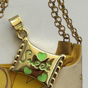 Pendant Sweet Verde - Colección Gold Addict - 13 mm - 1 unidad - Oro