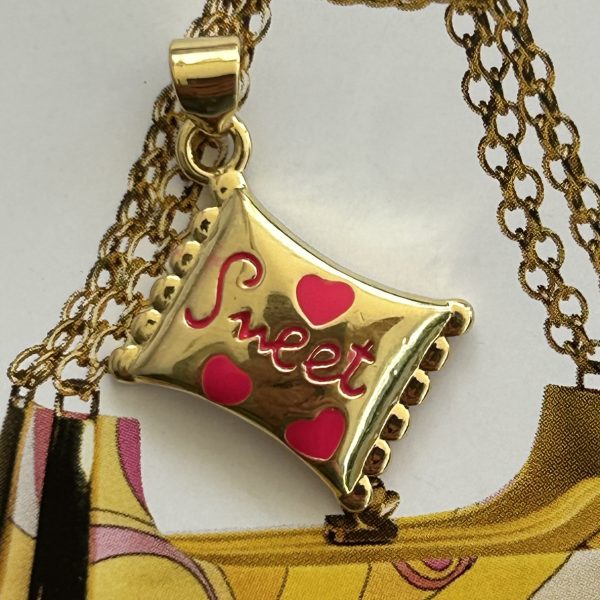 IMG_3170 Pendant Sweet Fucsia - Colección Gold Addict - 13 mm - 1 unidad - Oro