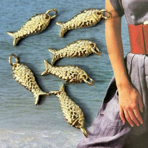 Pendant Golden Fish  - Colección Deep Ocean - 15 mm - 1 unidad